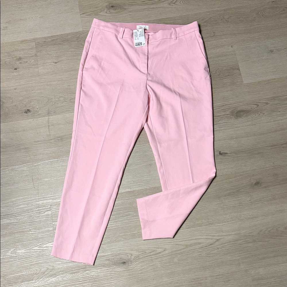 H&M Pink Women's Work High Rise Business Career Office Trousers